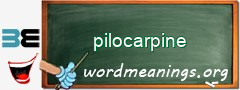 WordMeaning blackboard for pilocarpine